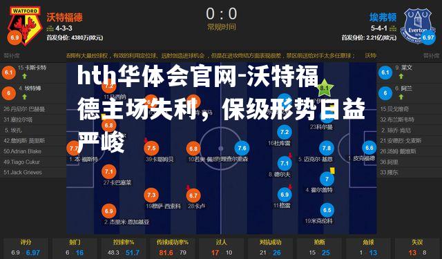 沃特福德主场失利，保级形势日益严峻